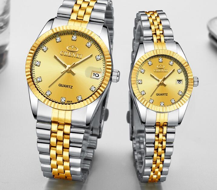 Golden couple watch men