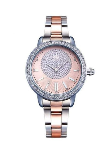 Rose Gold Alloy Women's Quartz Watch