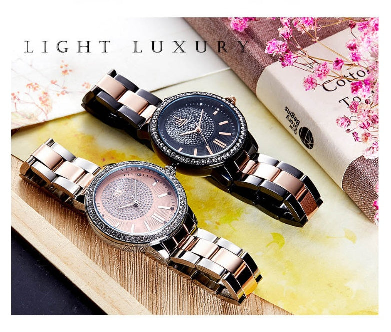 Rose Gold Alloy Women's Quartz Watch