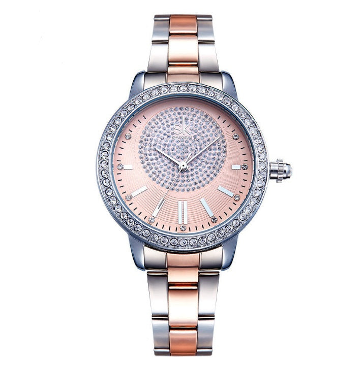 Rose Gold Alloy Women's Quartz Watch