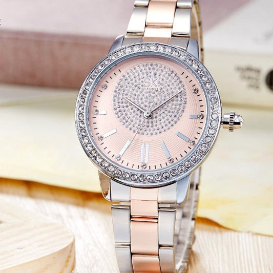 Rose Gold Alloy Women's Quartz Watch